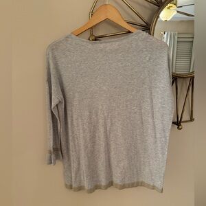 Lilly Pulitzer gray and gold sweater